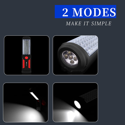 Wolfteeth Rechargeable Work Light, Inspection Lamp, Magnetic Torches Led Super Bright, Emergency Backup Lights Mechanic Tools Camping Flashlight, Gifts for Men Husband