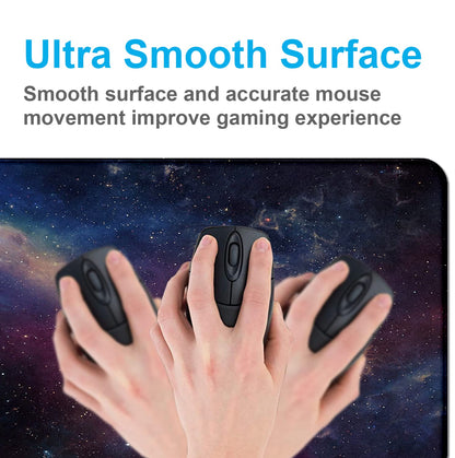 Large Extended Gaming Mouse Pad with Stitched Edges, Non-Slip Waterproof Rubber Base Mouse Pad for Office, Computer, Keyboard, Laptop and Home Desk Pad 35.4 x 15.7 x 0.12 Inch (Starry Sky)