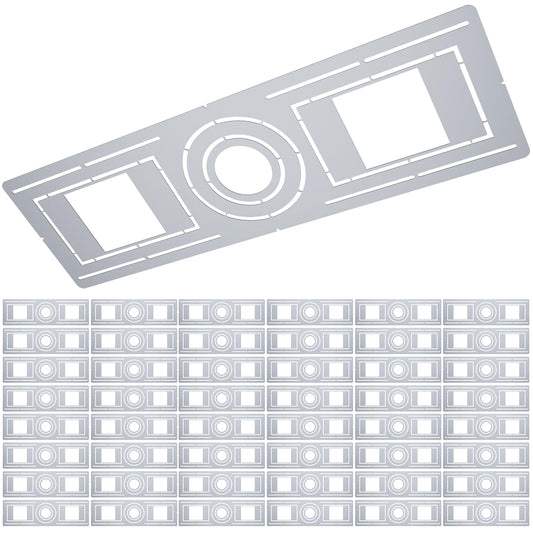 Neoaider 48 Pack New Construction Mounting Plate for 3/4/6 inch Recessed LED Light, Galvanized Steel Rough-in Wafer Light Bracket w/Symmetric Round Holes, LED Recessed Lighting Housing Plate