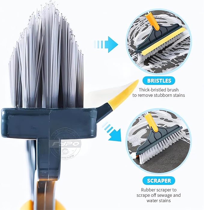 Cleaning Scrub Brush with Long Handle Heavy Duty