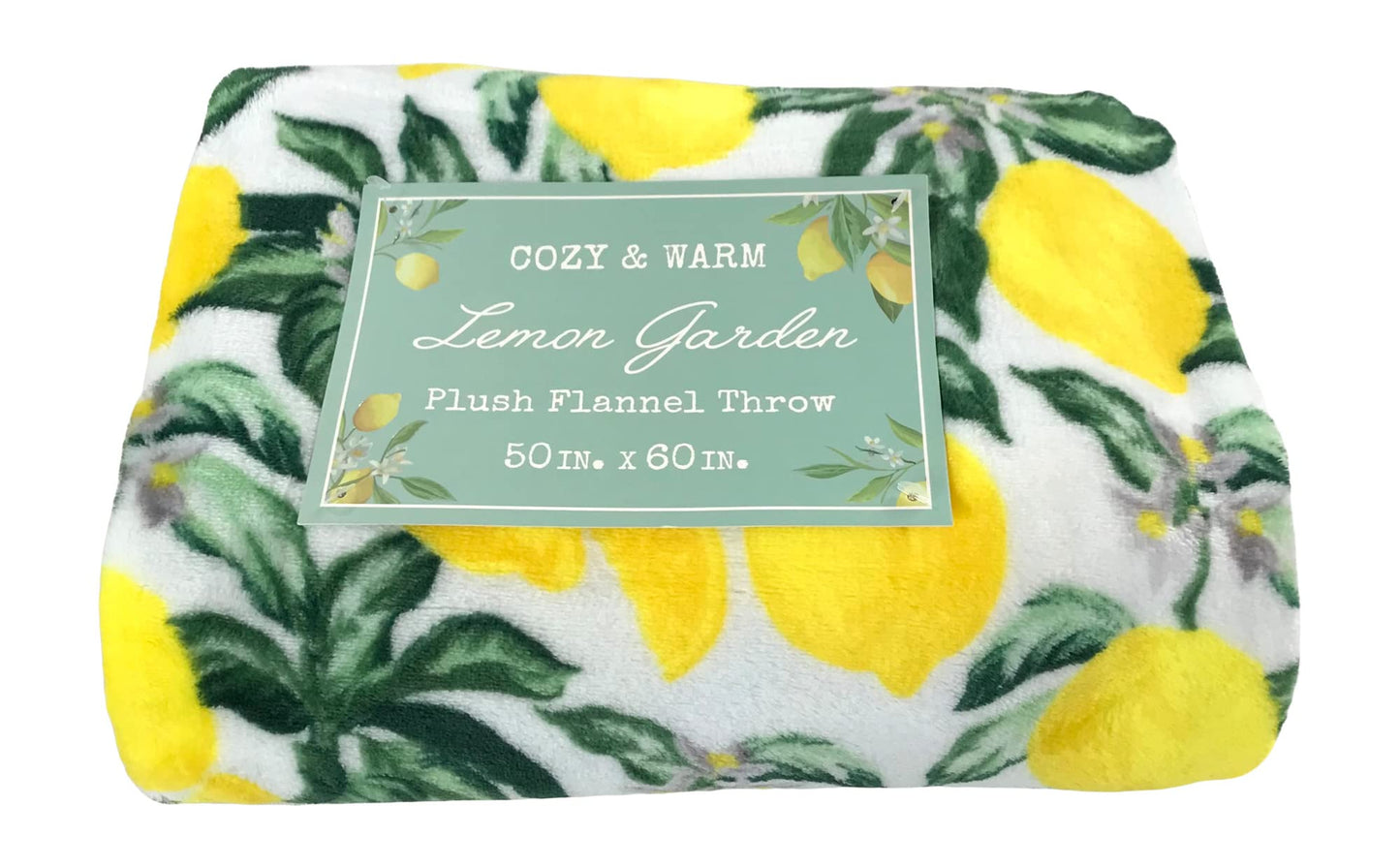 Mother's Day Lemon Garden Fleece Throw Blankets: Soft Plush Accent for Sofa Couch Chair Bed Dorm or Travel