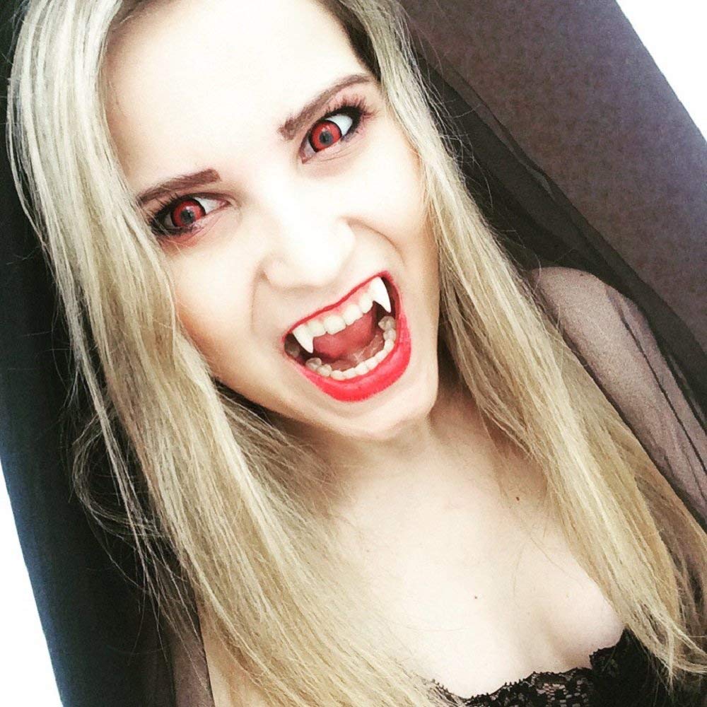Secaden 3 Pairs Vampire Teeth Fangs Dentures Cosplay Props Halloween Props Party Favors