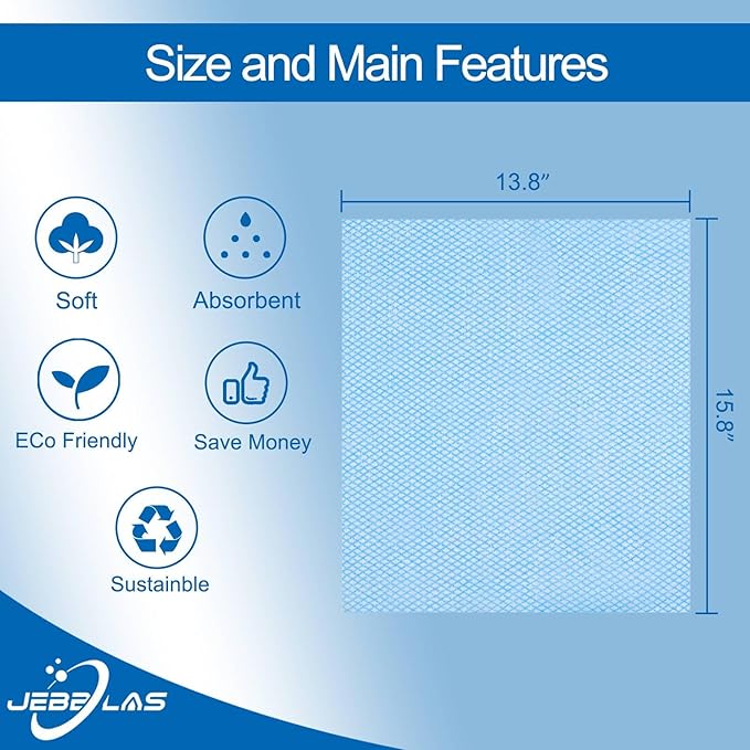 JEBBLAS Disposable Dish Towels and Cloths, Reusable Wipes