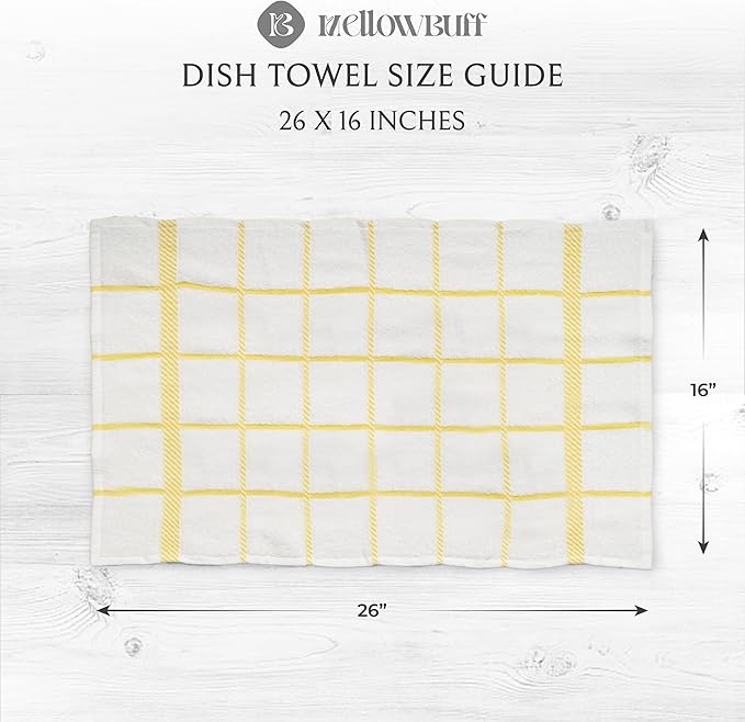 100% Cotton Terry Dish Towels, 4 pack16 x26 Inches, Super Soft and Absorbent