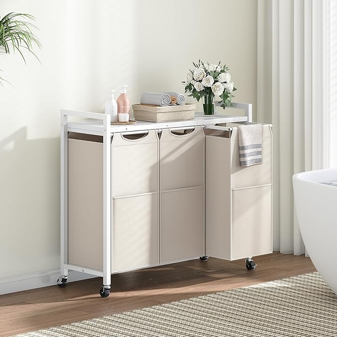 HOOBRO Laundry Sorter 3 Section, Laundry Hamper