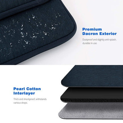 Dadanism 13 Inch Tablet Sleeve Shoulder Bag Carrying Case for iPad Pro 13" M4 2024, iPad Air 13" M3 M2, iPad Pro 12.9", Galaxy Tab S10+ Plus/S9 FE+/S9+ Plus 12.4", reMarkable Paper Pro 11.8", Indigo