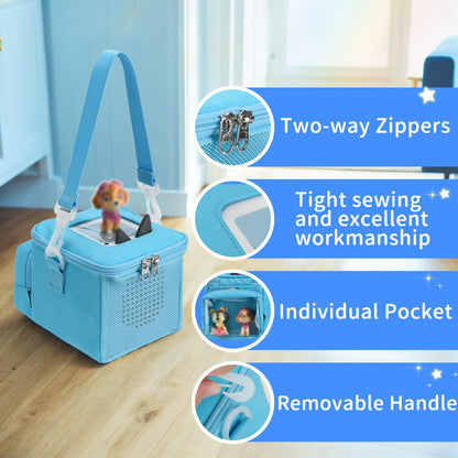 Beautyflier Carrying Case Compatible with Toniebox Starter Set and Tonies Figurines, Storage Bag Organizer for Toniebox 2 & Accessories, Tote Bag for Toniebox 1 Disney Tonies Figures (Blue)