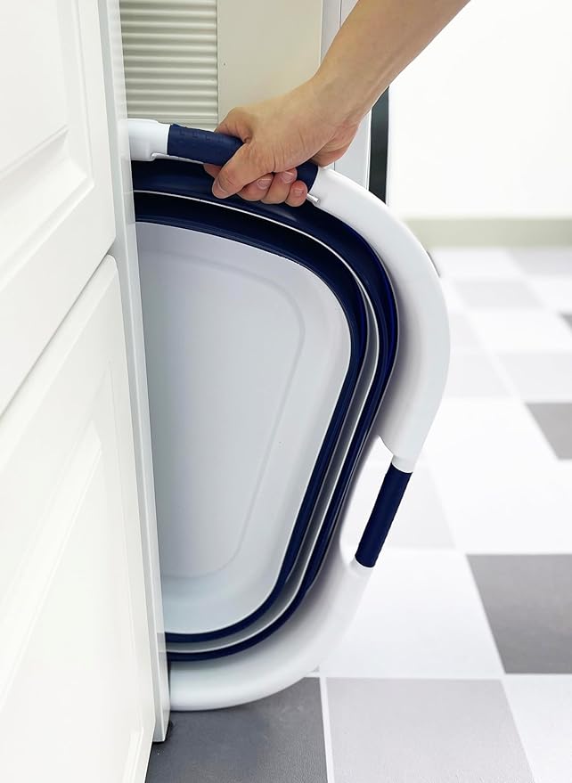 SAMMART 40L Set of 2 Collapsible Plastic Laundry Hamper