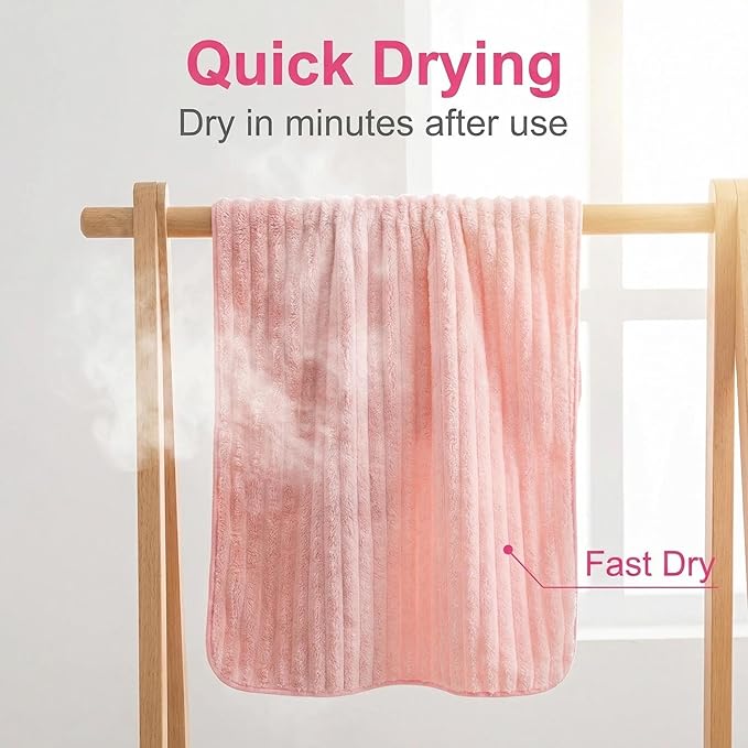 4PCS Pink Microfiber Hand Towels