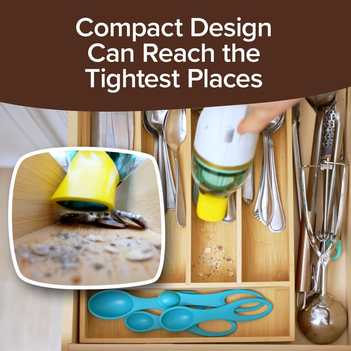 Duck Compact Cordless Vacuum by Horsepower, Gold Edition, Ultra-Powerful Upgraded Battery for Extra-Long Run Time, AS-SEEN-ON-TV, Strong Suction, Easy to Store, Portable & Rechargeable. Home & Auto