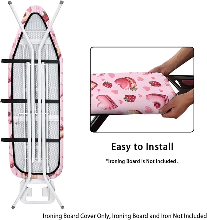 Heart Cake Ironing Board Cover Standard Size Strawberry Iron Board Cover
