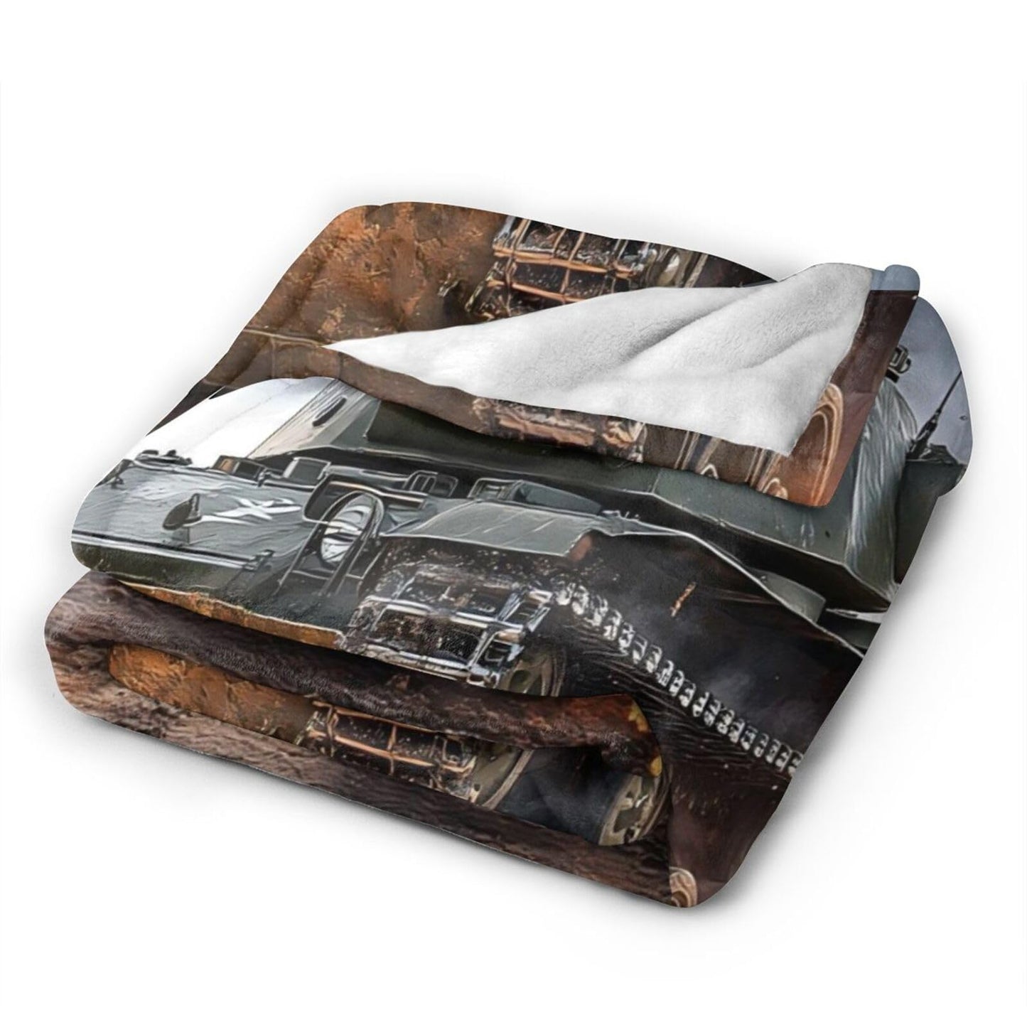 Tijuboni Military Tank Throw Blanket Army Gifts for Boys Men Girls Women Kids Adults Soft Flannel Fleece Blanket for Couch Sofa Bed Home Decor 40"x50"