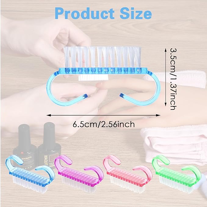 20 PCS Nail Brush for Cleaning Fingernails, Nylon Nail Cleaning Brush, Small