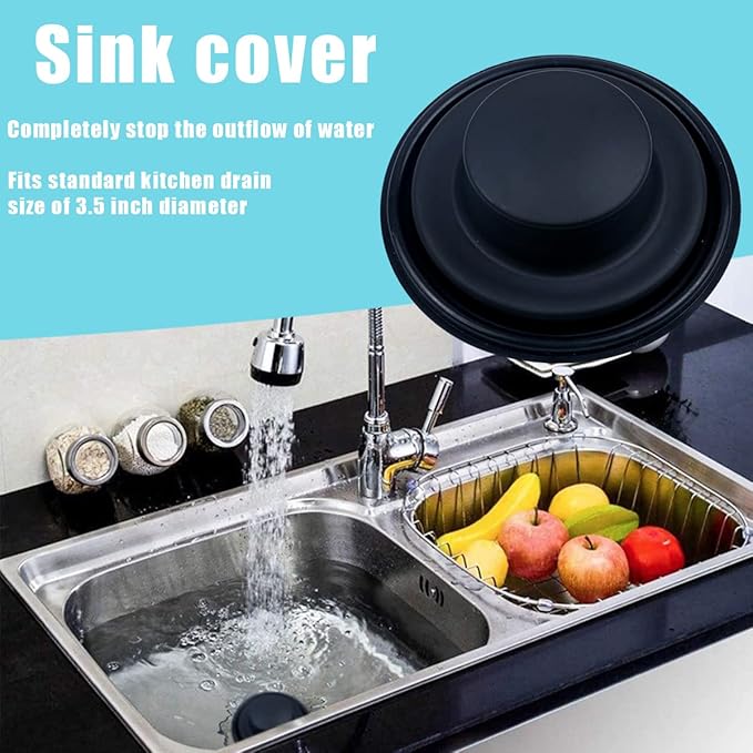 3 Pieces Kitchen Sink Stopper Strainer, 3 in 1 Kitchen Sink Basket Strainer