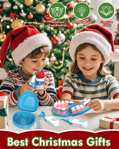 Lehoo Castle Doctors Set for Kids, Dentist Toys for Kids, Role Play Toys for 3+ Year Old Girls, Doctors Kit Gifts for 3-8 Year Old Toddlers(Blue)