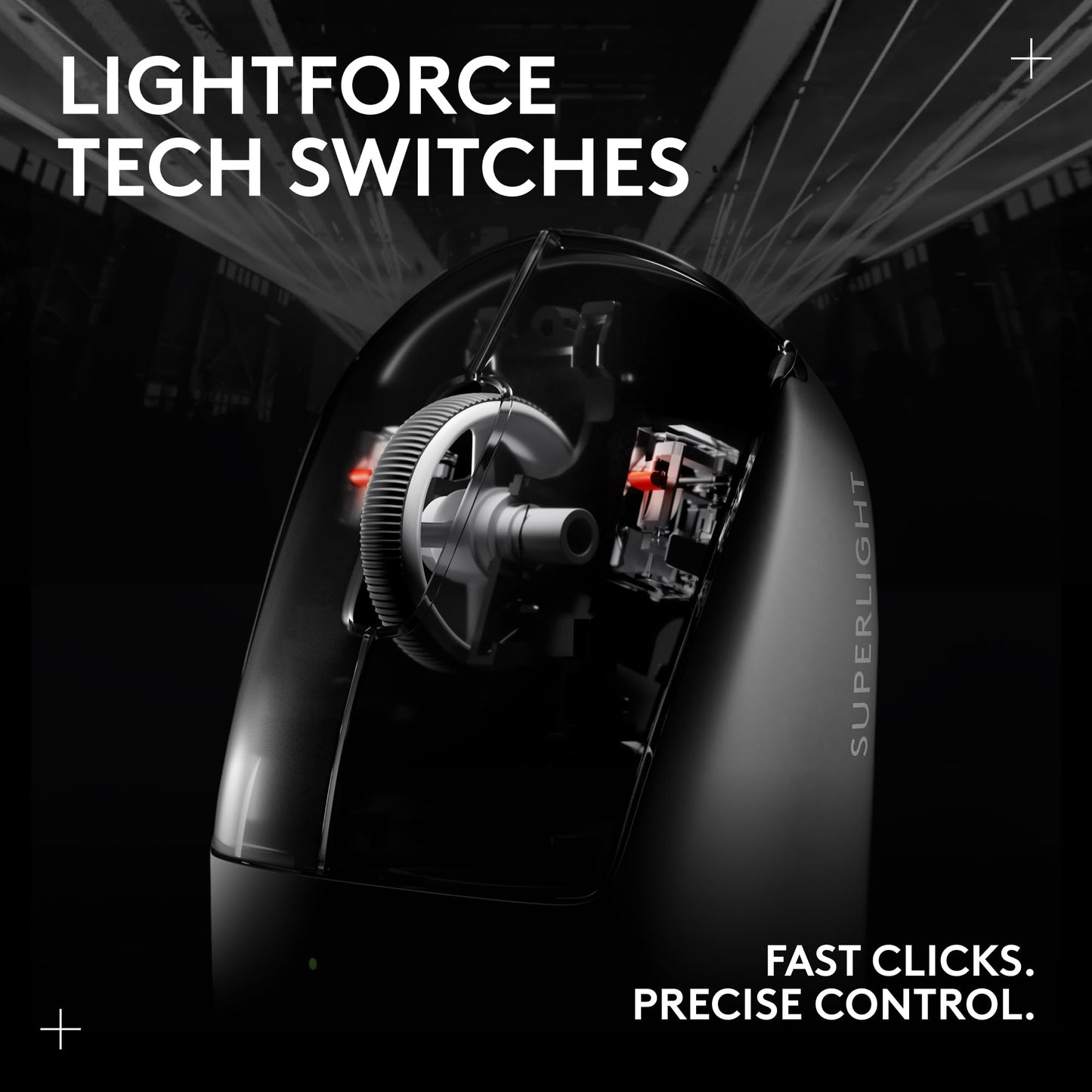 Logitech G PRO X SUPERLIGHT 2 LIGHTSPEED Wireless Gaming Mouse, 8K Polling, Lightweight, 60g, LIGHTFORCE Hybrid Switches, HERO 2 Sensor, 888 IPS, 44K DPI, 5 Programmable Buttons, USB-C, PC/Mac - White