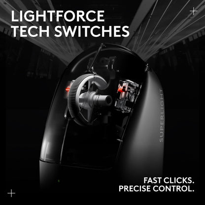 Logitech G PRO X SUPERLIGHT 2 LIGHTSPEED Wireless Gaming Mouse, 8K Polling, Lightweight, 60g, LIGHTFORCE Hybrid Switches, HERO 2 Sensor, 888 IPS, 44K DPI, 5 Programmable Buttons, USB-C, PC/Mac - White