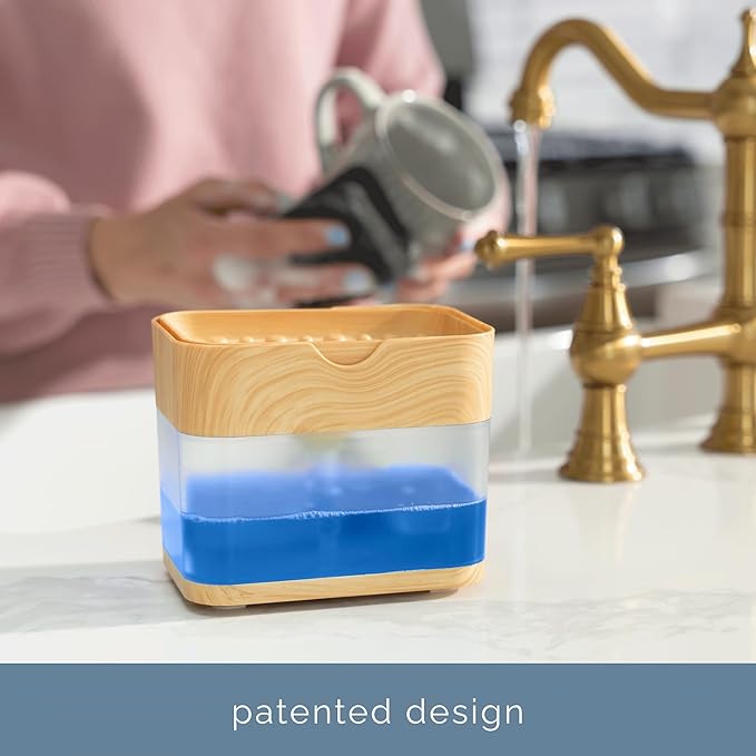S&T INC. Dish Soap Dispenser and Sponge Holder