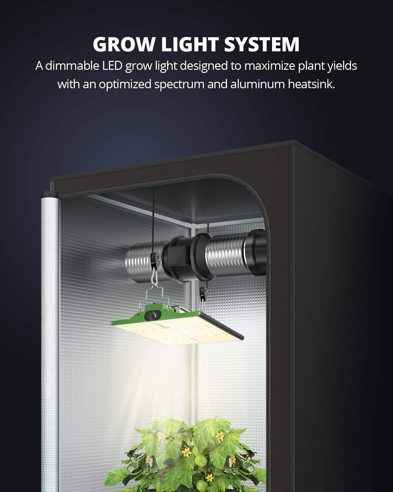 VIPARSPECTRA Upgraded P4000 Led Grow Lights for Indoor Plants Dimmable Full Spectrum Commercial Grow Lamp for Seedlings Veg/Bloom in 5x3 Grow Tents Greenhouses