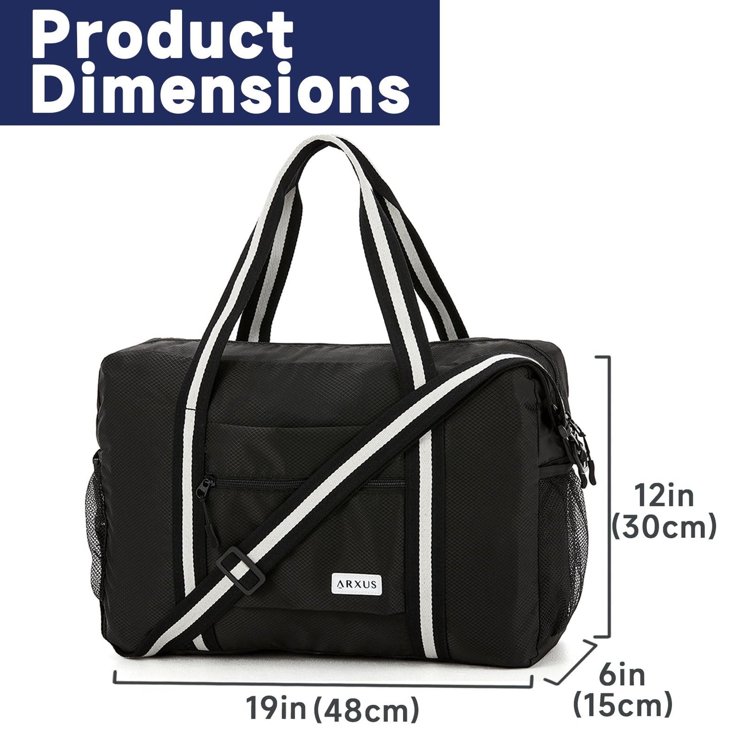 Arxus Travel Lightweight Waterproof Foldable Storage Carry Luggage Duffle Tote Bag
