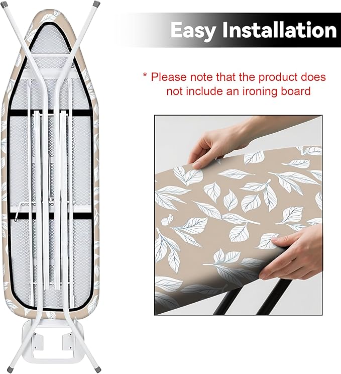 Floral Ironing Board Cover 17.7"x49", Standard Size Iron Board Covers