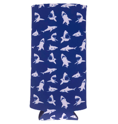 Shark Pattern Slim Can Coolie