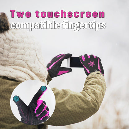 HANDLANDY Womens Winter Work Gloves, Insulated Thermal Working Gloves Touchscreen Warm Gardening Gloves Small