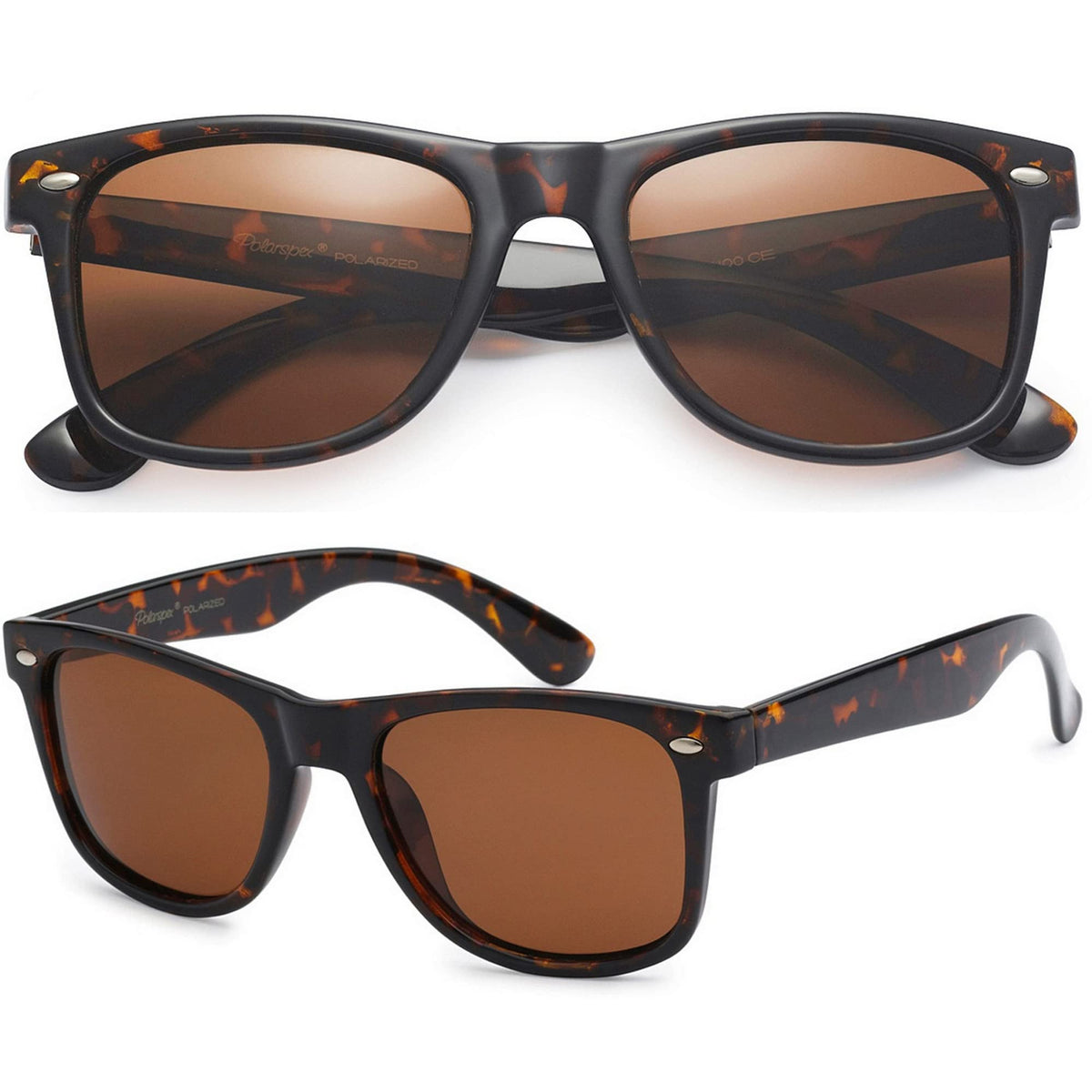 PolarSpex Polarized Sunglasses for Men and Women – UV Protection, Durable & Lightweight Retro Sunglasses for Driving, Fishing