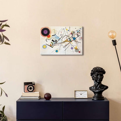 Wieco Art Canvas Wall Art Wassily Kandinsky Composition Viii Picture Print of Famous Paintings Canvas Prints Abstract Wall Art for Living Room Home Decor and Wall Decorations