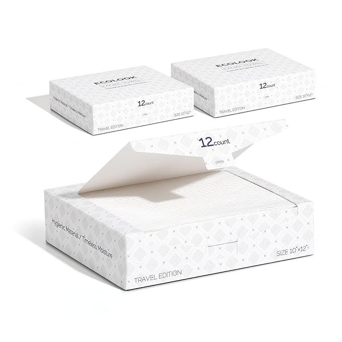 ECOLOOK Face Towels XL Travel Pack, 3-Box| Thickened Disposable Face Towels