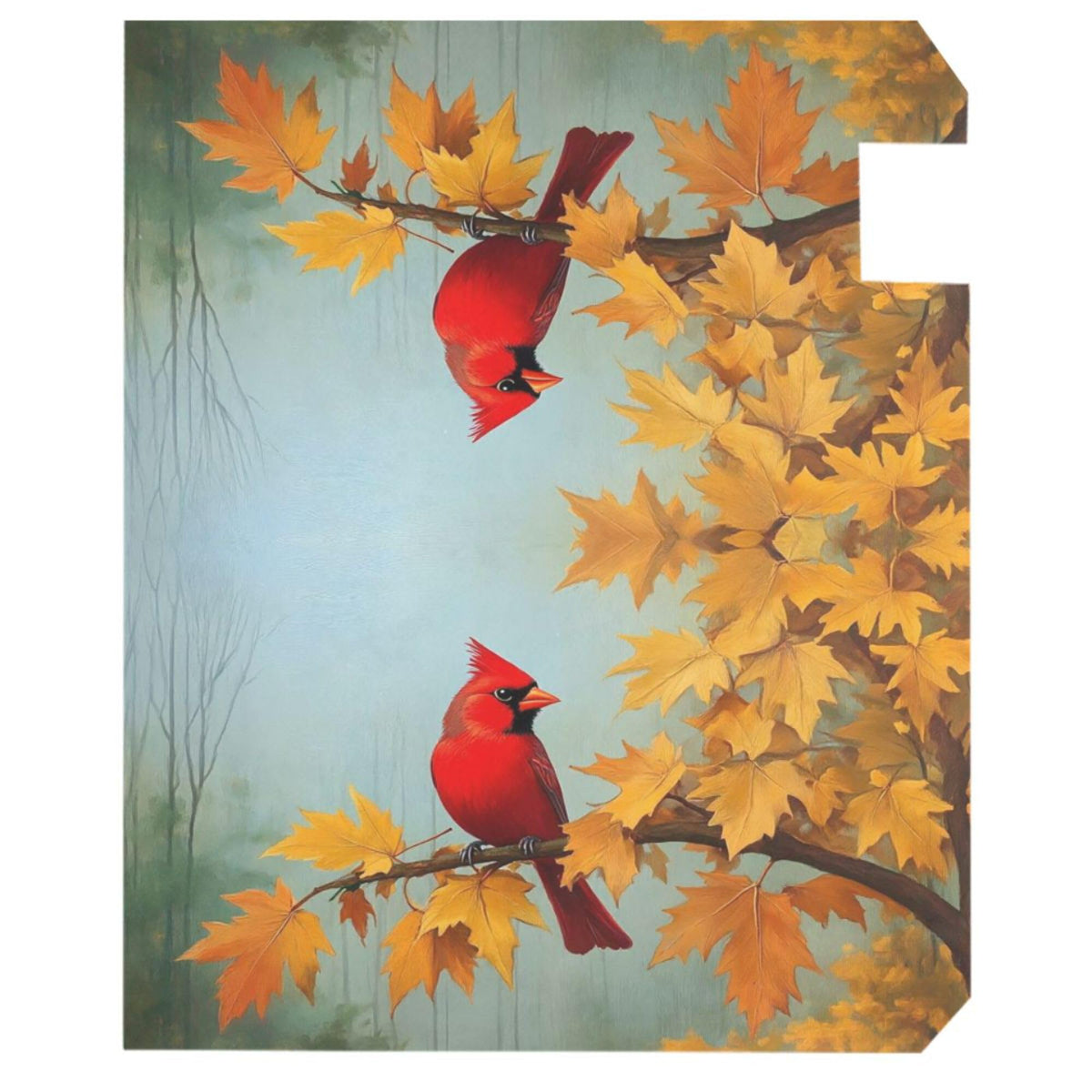 Wamika Autumn Melody Mailbox Covers Standard Size Fall Cardinal Bird Sunflower Maple Leaves Magnetic Mail Wraps Cover Letter Post Box 21" Lx 18" W