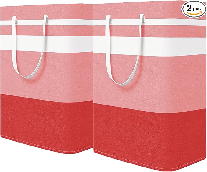 2-Pack Foldable Laundry Basket, Large Laundry Baskets