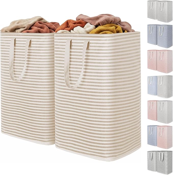 Lifewit 2 Pack Laundry Hamper Large Collapsible Laundry Baskets, Freestanding