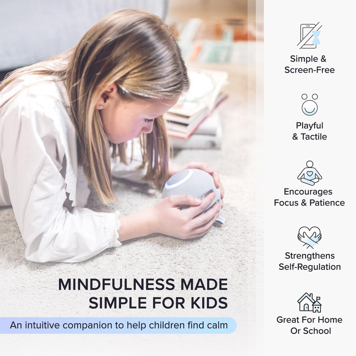 Reflect Orb: Smart Tracker for Stress Relief & Mental Health. Biofeedback Device to Enhance Focus, Reduce Anxiety, Support ADHD, Master Meditation & Mindfullness, Emotional Regulation Self-Care Gift