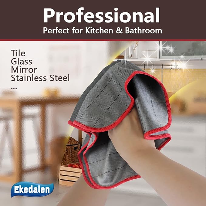 Lint Free Carbon Microfiber Cleaning Cloth Glass Window Polishing Streak Free