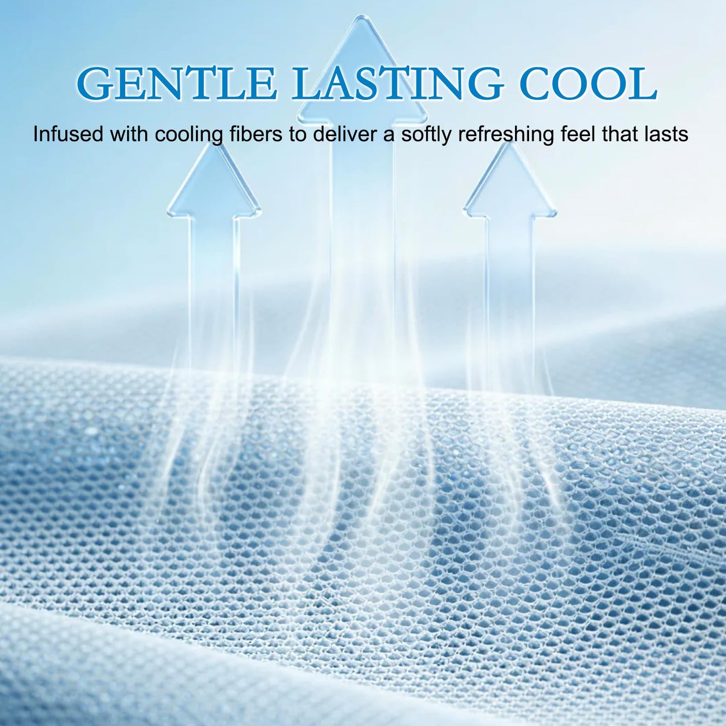 YOUR MOON Queen Size Cooling Mattress Pad for Hot Sleepers - Soft Breathable Noiseless Bed Pad Cover Mattress Cover, 8"-16" Deep Pocket - Enhanced Cooling Technology for Restful Sleep, Light Blue
