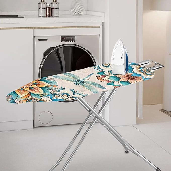 Ironing Board Cover, Standard Size 15x54, Butterfly Mandala Floral Print