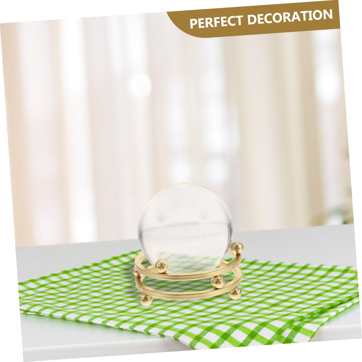 JECOMPRIS Crystal Sphere Decoration with Stand Elegant Crystal Ball for Home and Office Desktop Ornament Design for