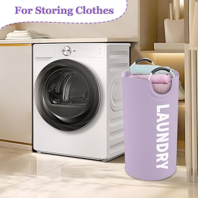 95L Folding Laundry Basket, Large Laundry Hamper