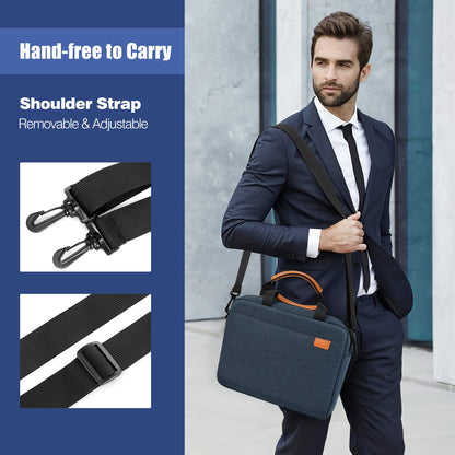 MoKo 9-11 Inch Tablet Sleeve Case, Protective Handle Shoulder Bag Fits 11inch iPad Air M3, iPad A16 2025, 10/9/8/7th 10.2, iPadPro 11, Tab S8/S9 11", Surface Go 2/3 10.5, Indigo