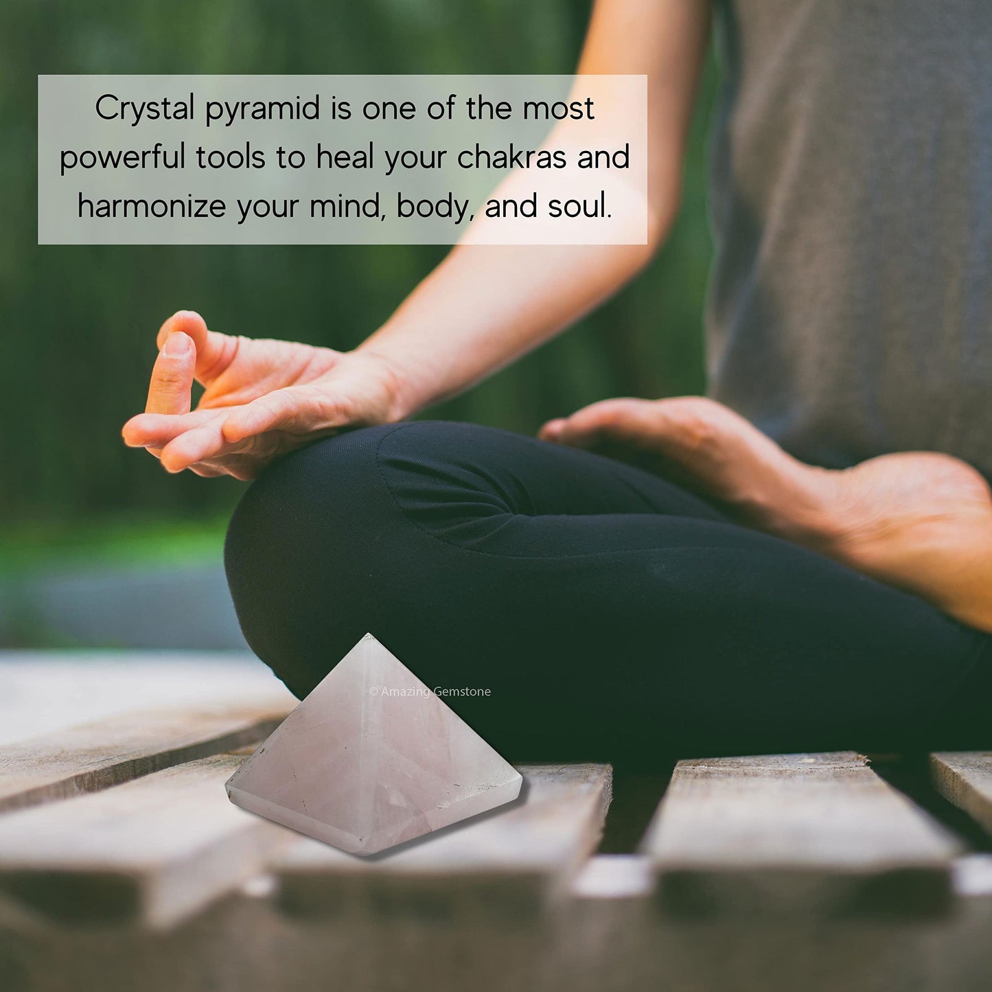 Amazing Gemstone Rose Quartz Pyramid Crystal Healing Stones - 2" Great Pyramid Figurine of Natural Stone Pyramid for Meditation, Reiki, Chakra Balancing and Crystal Pyramids Grid