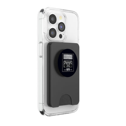 Boombox CD Player Cassette Audio AM FM Radio 1970 Birthday PopSockets PopWallet for MagSafe