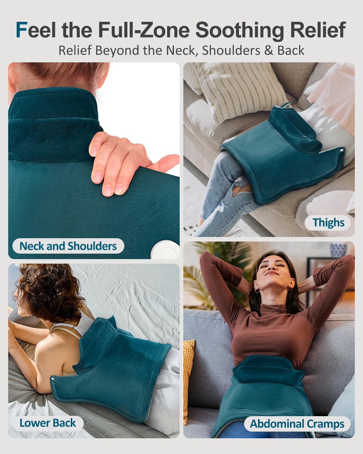 Heating Pad for Neck Shoulders Back, Valentines Day Gifts for Her Him, Weighted Heated Pad Neck Wrap Warmer for Mom Dad, Anniversary | Birthday Gifts for Women Men Wife Husband Girlfriend Boyfriend