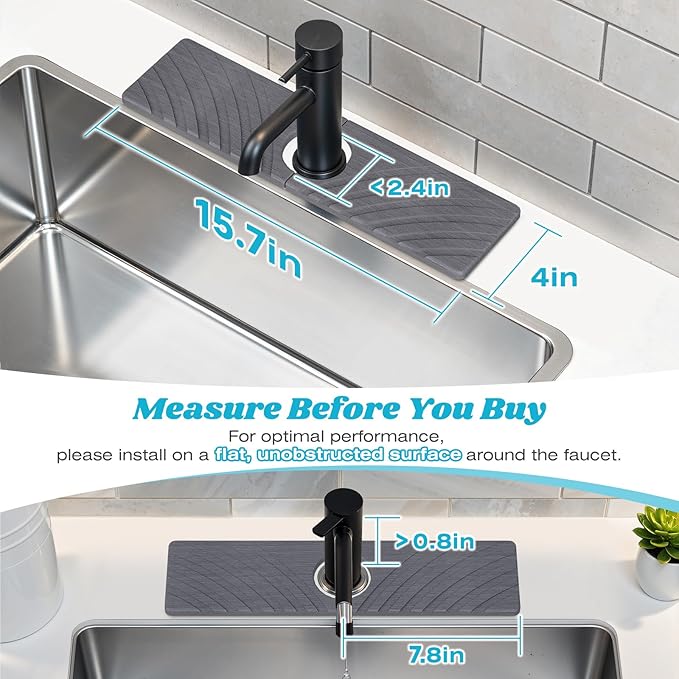 Stone Faucet Mat for Kitchen Sink