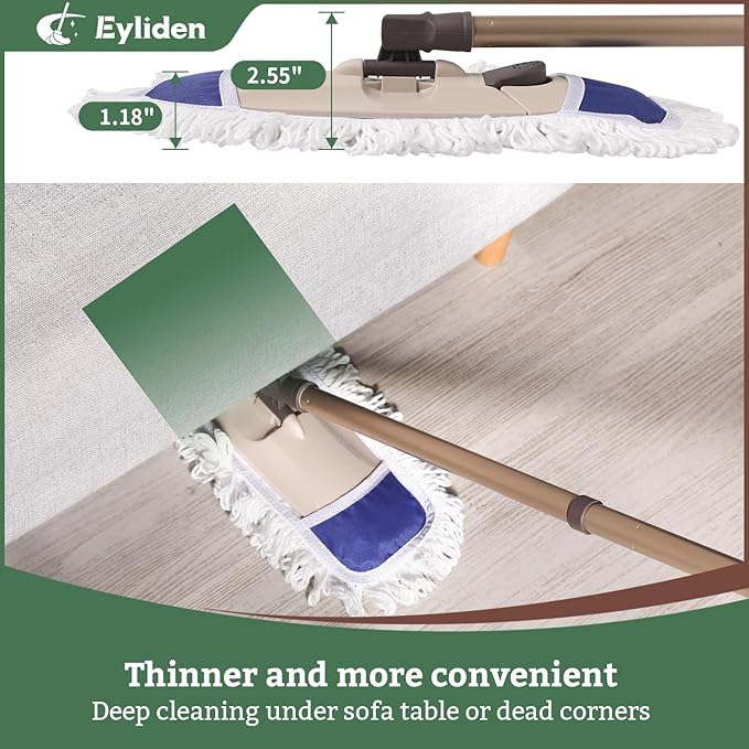 Eyliden Dust Mop with Reusable Washable Pads