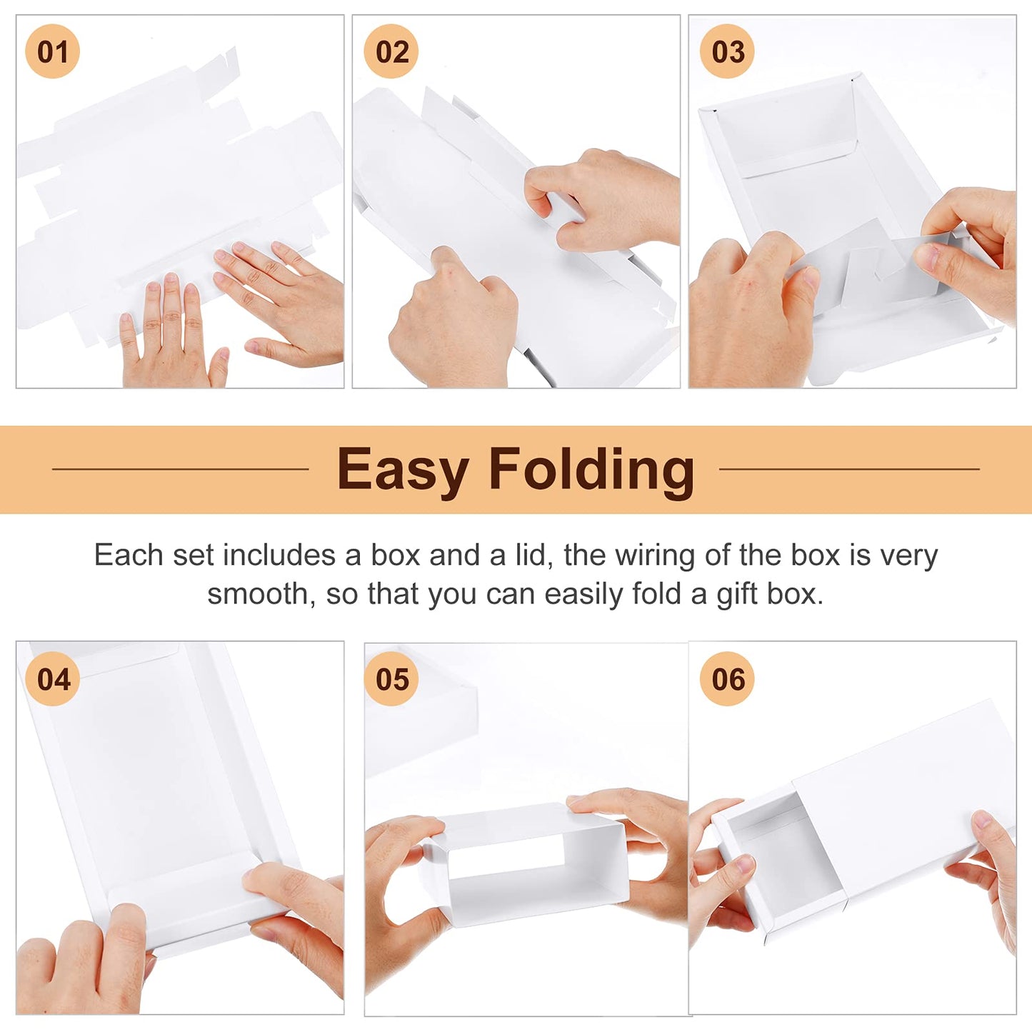 Zonon 30 Pieces Kraft Paper Drawer Box, Mini Crafts Cardboard Gift Boxes for Business and Soap Jewelry Candy Wedding Party Favors Present Packaging Organizer (White)
