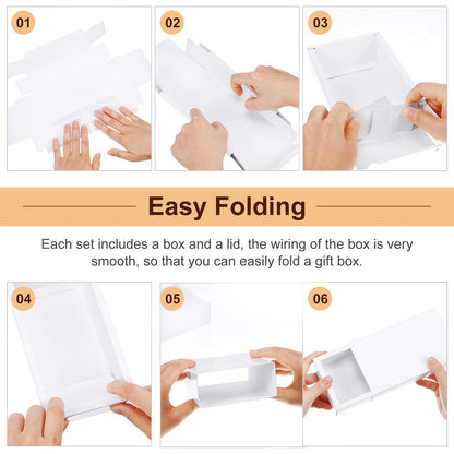 Zonon 30 Pieces Kraft Paper Drawer Box, Mini Crafts Cardboard Gift Boxes for Business and Soap Jewelry Candy Wedding Party Favors Present Packaging Organizer (White)