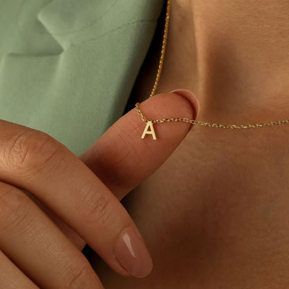 Scaleer Small Initial Necklace 18K Gold Plated Stainless Steel Tiny Letter L Necklace Personalized Monogram Name Necklace for Women
