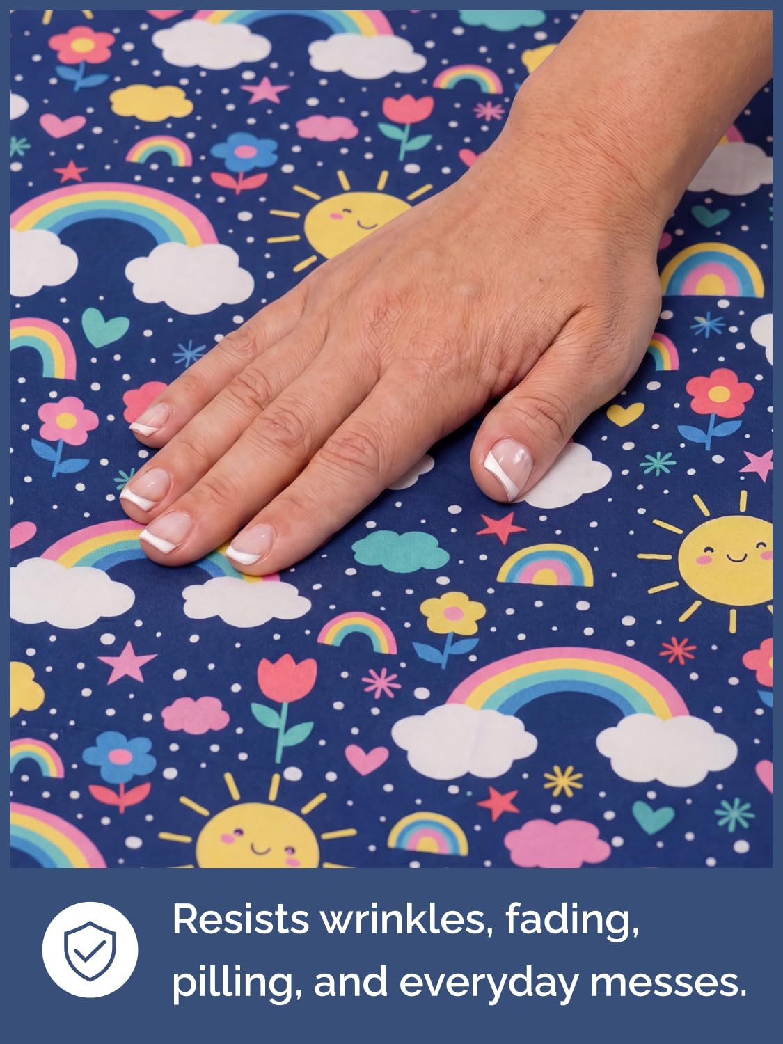 CGK Unlimited Kids Rainbow Sky Full 4 Piece Sheet Set - Boys, Girls, Teens, Toddler - Easy Fit Deep Pockets - Soft, Cooling & Breathable Sheets - Cute, Cozy, Fade and Wrinkle Free - Machine Washable