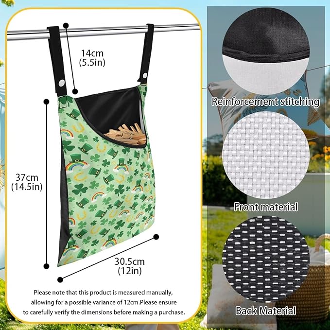 Clothespin Bag, Pin Bag with Hanging Rope